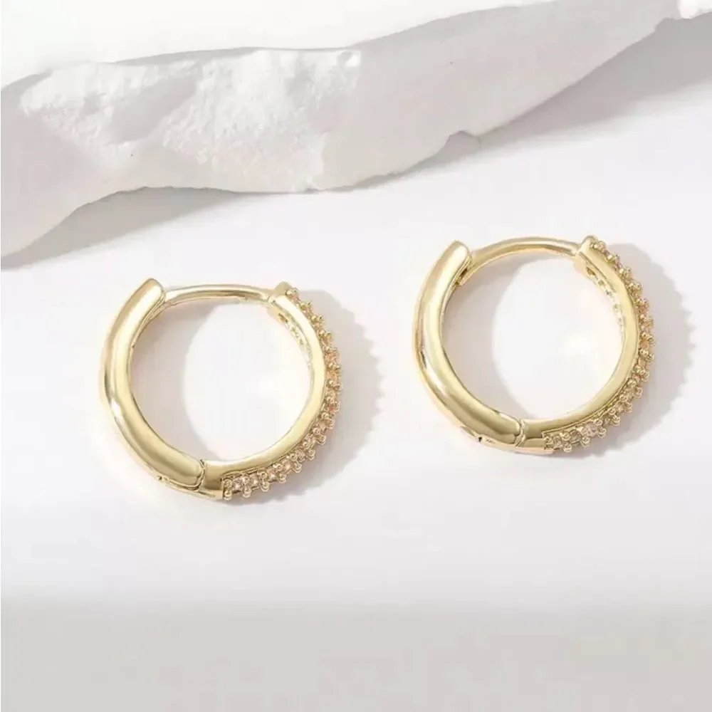 Gold Hoop Earrings M1356